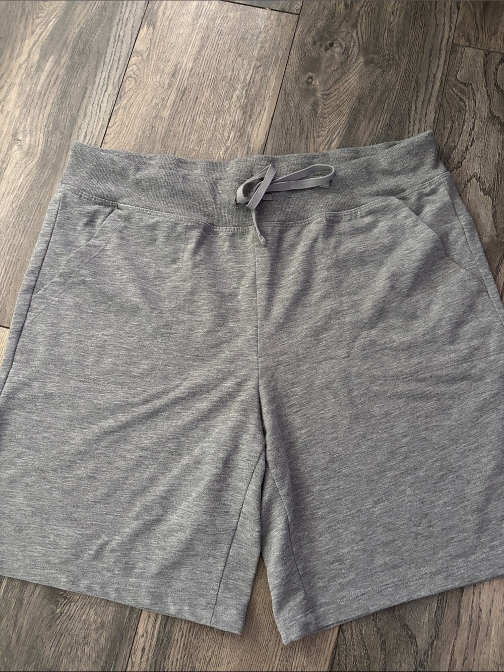 Athletic Works Gray Pull‑On Heather Athletic Shorts